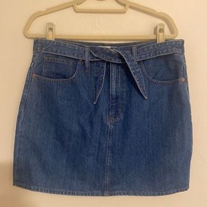 NWT Madewell Rigid Denim Straight Mini Skirt